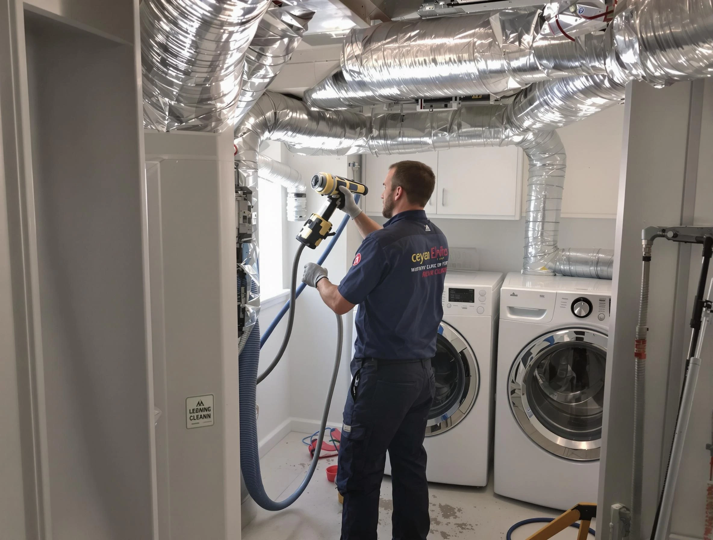Saratoga Springs Dryer Vent Cleaning specialist using advanced equipment for thorough duct cleaning in Saratoga Springs