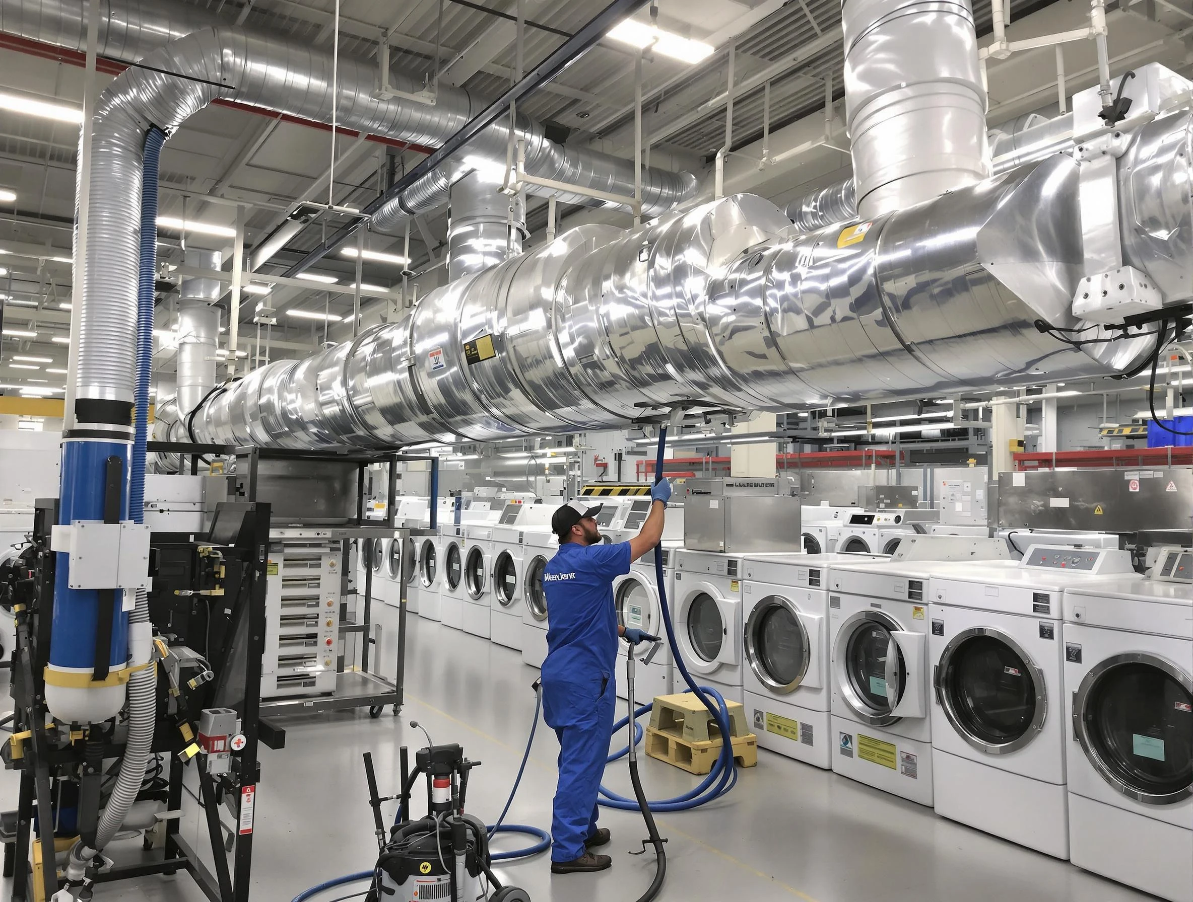 Saratoga Springs Dryer Vent Cleaning team performing heavy-duty industrial dryer vent cleaning in Saratoga Springs